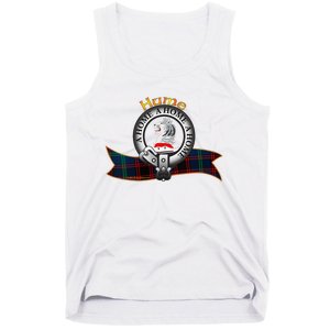 Hume Clan Tartan Crest Motto V Neck Tank Top