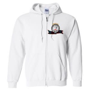 Hume Clan Tartan Crest Motto V Neck Full Zip Hoodie