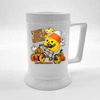 Halloween Costume Team Candy Corn I DonT Like You Either Beer Stein