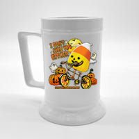 Halloween Costume Team Candy Corn I DonT Like You Either Beer Stein