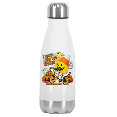 Halloween Costume Team Candy Corn I DonT Like You Either Stainless Steel Insulated Water Bottle