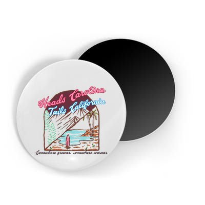 Heads Carolina Tails California Country Cowgirl Cowboy Magnet