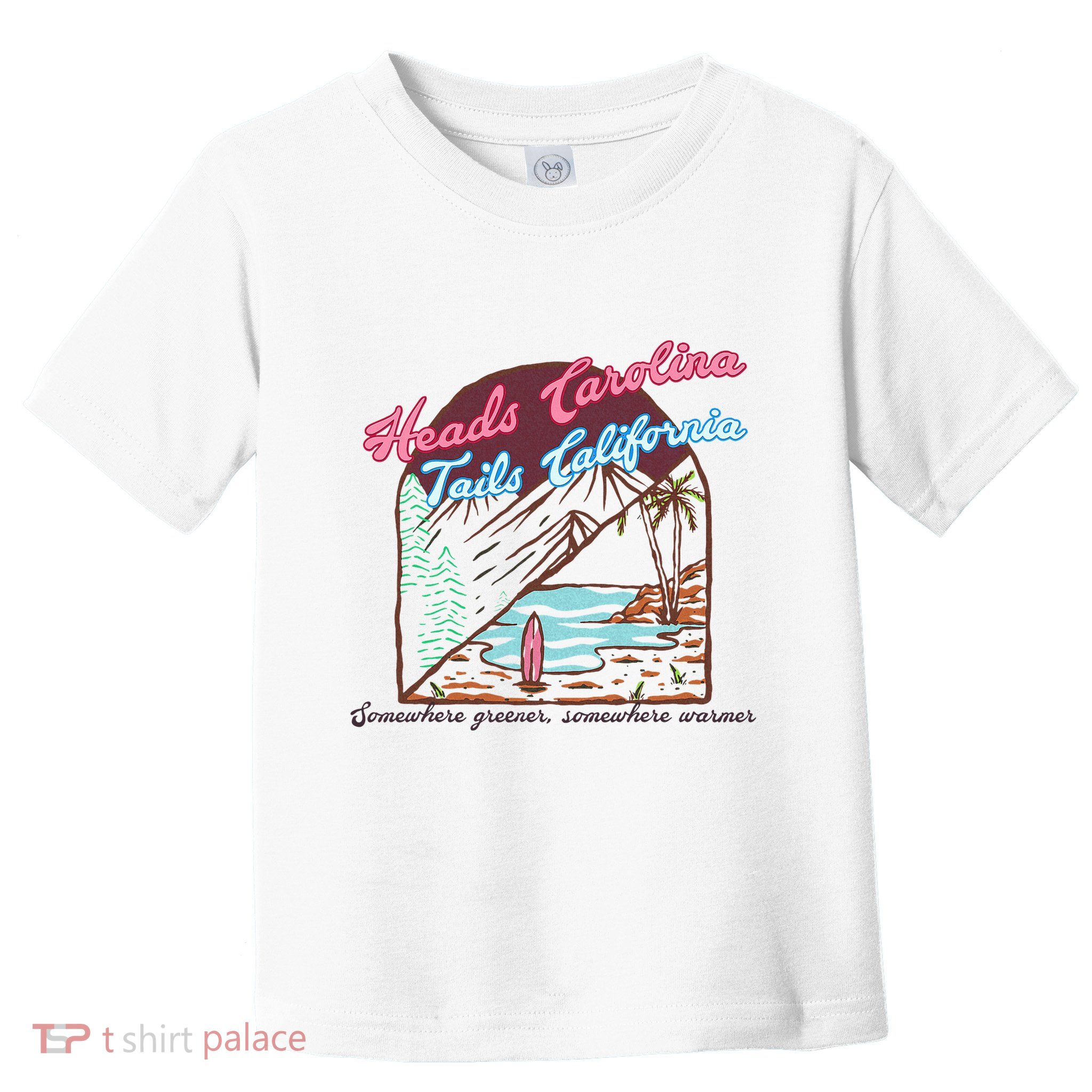Heads Carolina Tails California Country Cowgirl Cowboy Toddler T-Shirt
