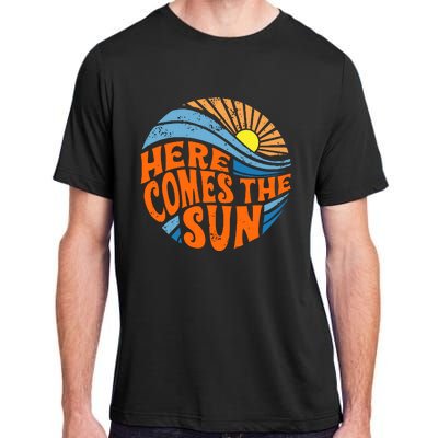 Here Comes The Sun  Beach  Summer Vacation Adult ChromaSoft Performance T-Shirt