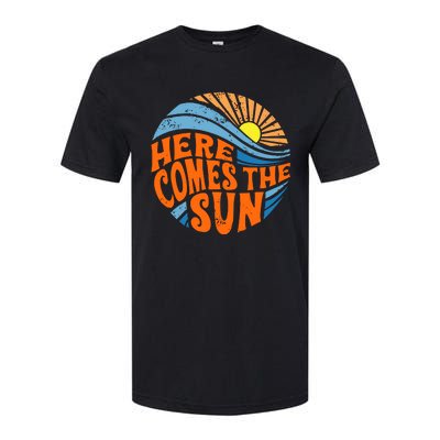 Here Comes The Sun  Beach  Summer Vacation Softstyle CVC T-Shirt