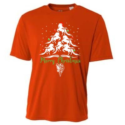 Horse Christmas Tree For Horse Lovers Xmas Gift Cooling Performance Crew T-Shirt