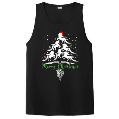 Horse Christmas Tree For Horse Lovers Xmas Gift PosiCharge Competitor Tank