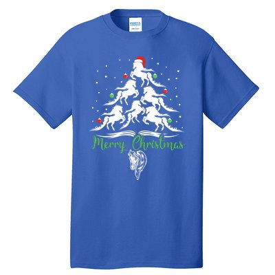 Horse Christmas Tree For Horse Lovers Xmas Gift Tall T-Shirt