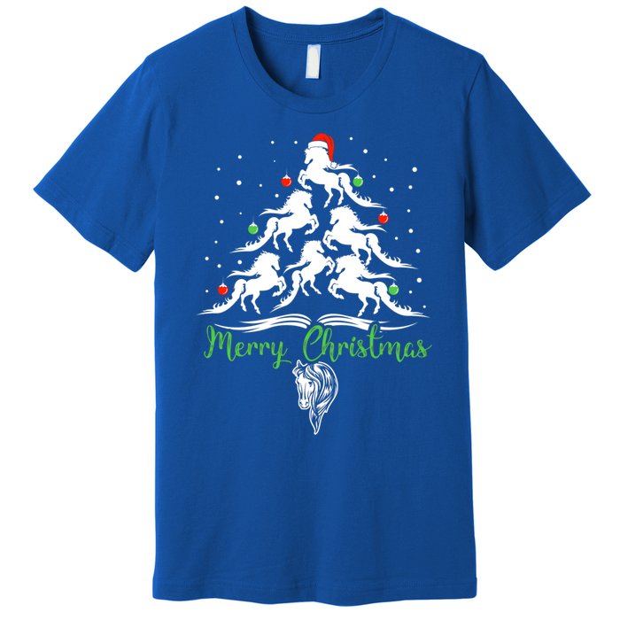 Horse Christmas Tree For Horse Lovers Xmas Gift Premium T-Shirt