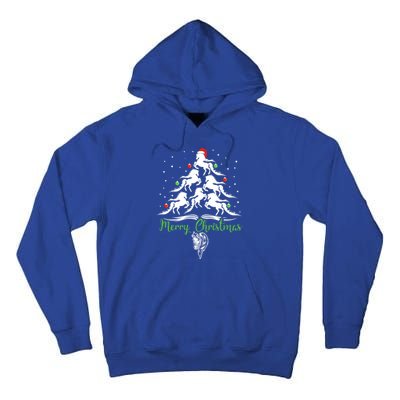 Horse Christmas Tree For Horse Lovers Xmas Gift Tall Hoodie