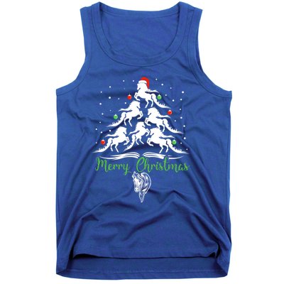 Horse Christmas Tree For Horse Lovers Xmas Gift Tank Top