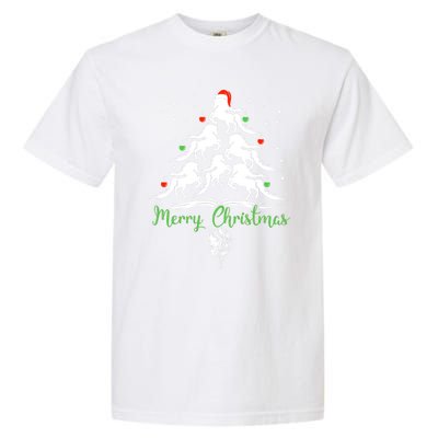 Horse Christmas Tree For Horse Lovers Xmas Gift Garment-Dyed Heavyweight T-Shirt