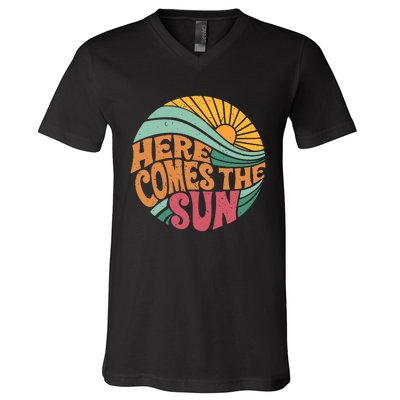 Here Comes The Sun Summer Vacation V-Neck T-Shirt