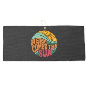 Here Comes The Sun Summer Vacation Large Microfiber Waffle Golf Towel