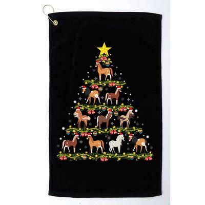 Horses Christmas Tree Horse Xmas Ornaments Golf Towel