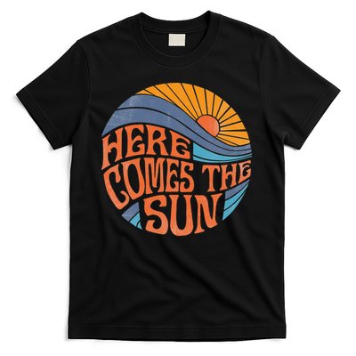 Here Comes the Sun Vintage Retro Sixties Surf Summer Beach T-Shirt