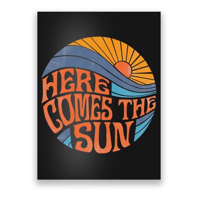 Here Comes the Sun Vintage Retro Sixties Surf Summer Beach Poster