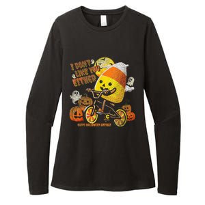 Halloween Costume Team Candy Corn I DonT Like You Either Womens CVC Long Sleeve Shirt