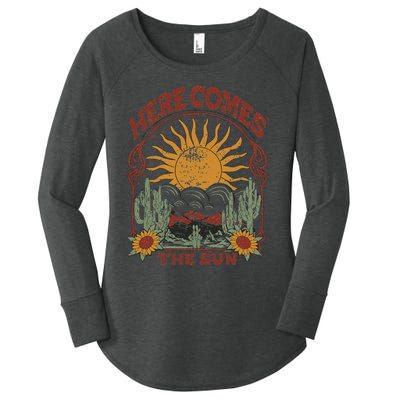 Here Comes The Sun Women's Perfect Tri Tunic Long Sleeve Shirt