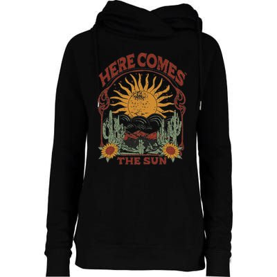 Here Comes The Sun Womens Funnel Neck Pullover Hood