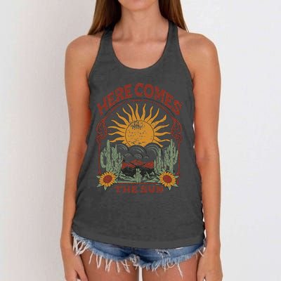 Here Comes The Sun Women's Knotted Racerback Tank