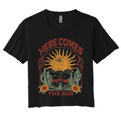 Here Comes The Sun Women's Crop Top Tee