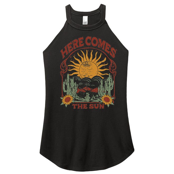 Here Comes The Sun Women’s Perfect Tri Rocker Tank