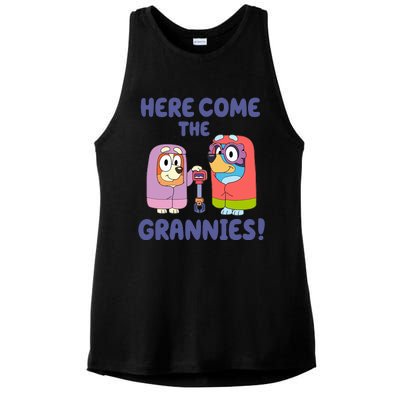 Here Come The Grannies Bluyye Grannies Ladies PosiCharge Tri-Blend Wicking Tank