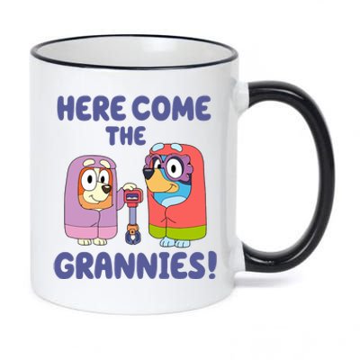 Here Come The Grannies Bluyye Grannies 11oz Black Color Changing Mug