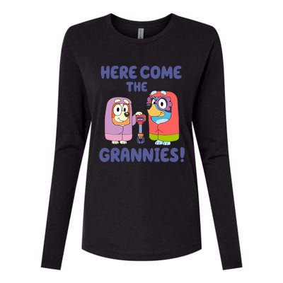 Here Come The Grannies Bluyye Grannies Womens Cotton Relaxed Long Sleeve T-Shirt