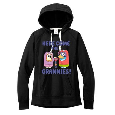 Here Come The Grannies Bluyye Grannies Women's Fleece Hoodie