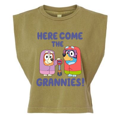 Here Come The Grannies Bluyye Grannies Garment-Dyed Women's Muscle Tee