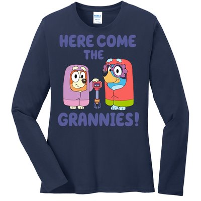 Here Come The Grannies Bluyye Grannies Ladies Long Sleeve Shirt