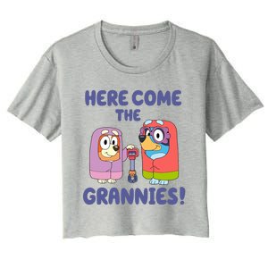 Here Come The Grannies Bluyye Grannies Women's Crop Top Tee