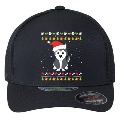 Husky Christmas Ugly Christmas Meaningful Gift Flexfit Unipanel Trucker Cap