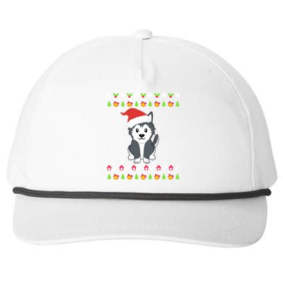 Husky Christmas Ugly Christmas Meaningful Gift Snapback Five-Panel Rope Hat