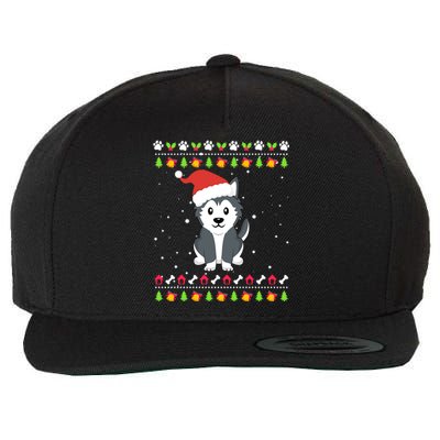 Husky Christmas Ugly Christmas Meaningful Gift Wool Snapback Cap