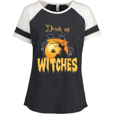 Halloween Costume Up Witches Great Gift Enza Ladies Jersey Colorblock Tee