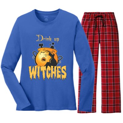 Halloween Costume Up Witches Great Gift Women's Long Sleeve Flannel Pajama Set 