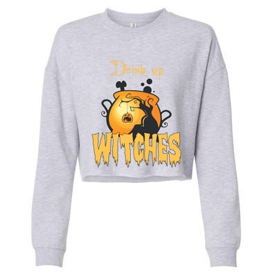 Halloween Costume Up Witches Great Gift Cropped Pullover Crew