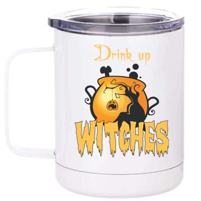 Halloween Costume Up Witches Great Gift 12 oz Stainless Steel Tumbler Cup