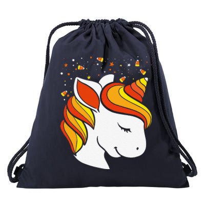 Halloween Cute Unicorn Candy Corn Costume Drawstring Bag