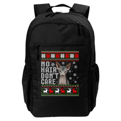 Hairless Cat Ugly Christmas Sweater Sphynx Cat Gift Backpack