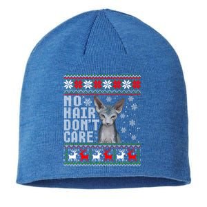 Hairless Cat Ugly Christmas Sweater Sphynx Cat Gift Sustainable Beanie