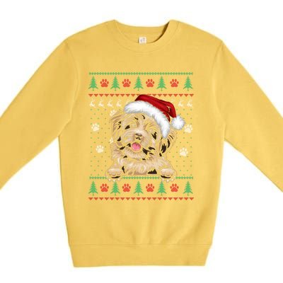 Havanese Christmas Ugly Sweater Funny Dog Lover Xmas Great Gift Premium Crewneck Sweatshirt