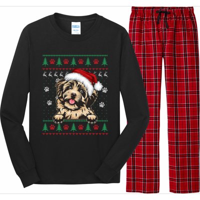 Havanese Christmas Ugly Sweater Funny Dog Lover Xmas Great Gift Long Sleeve Pajama Set