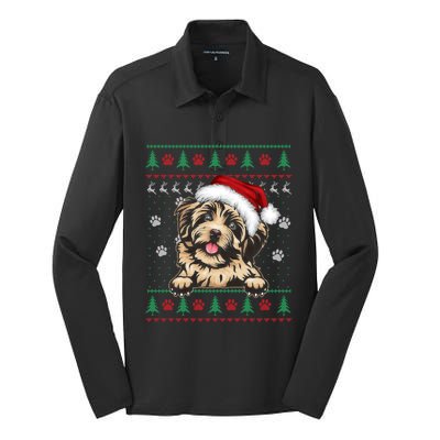 Havanese Christmas Ugly Sweater Funny Dog Lover Xmas Great Gift Silk Touch Performance Long Sleeve Polo