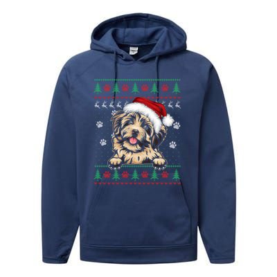 Havanese Christmas Ugly Sweater Funny Dog Lover Xmas Great Gift Performance Fleece Hoodie