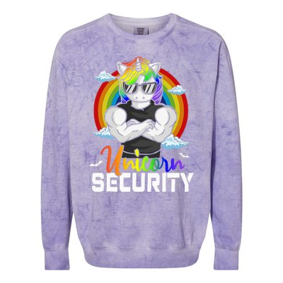 Halloween Costume Unicorn Security Matching Family Colorblast Crewneck Sweatshirt