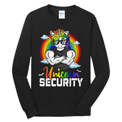 Halloween Costume Unicorn Security Matching Family Tall Long Sleeve T-Shirt